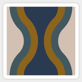 Hourglass Pattern - Blue, Beige, Gold Sticker